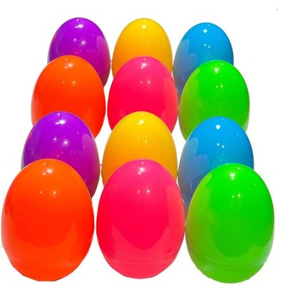 Higoala 24 Fillable Plastic Easter Egg Hunt Party Supply Pack - Multicolor 