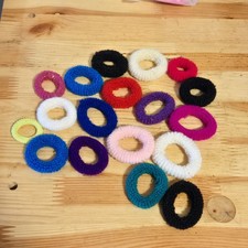 Vintage 90s Ponytail Holder Scrunchie Lot of 18 Terrycloth Colors
