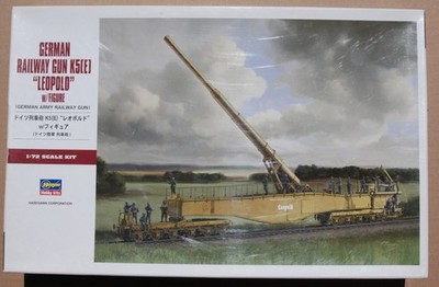 HASEGAWA GERMAN RAILWAY GUN K5[E] LEOPOLD WITH FIGURES (1/72) PARTS SEALED