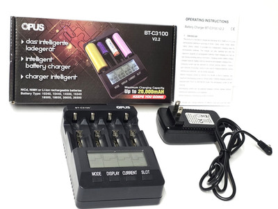 OPUS BT-C3100 V2.2 Smart Rechargeable Battery Charger Box Universal Four Slots