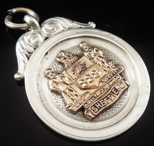 Серебро Sterling Silver Gold Pocket Watch