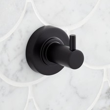 Signature Hardware Lexia Single Robe Hook Matte Black