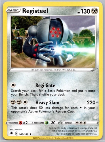 Registeel 108/189 Rare Astral Radiance Pokemon Near Mint
