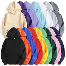 Unisex Casual Solid Color Hoodie Sweatshirt Men Women Spring Autumn Winter Gift