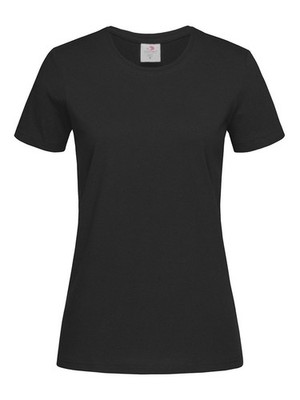 STEDMAN T-Shirt CLASSIC-T FITTED WOMEN Donna Jersey a Manica Corta BLACK OPAL