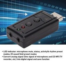 Virtual Sound Card Internal Amplifier and Volume Controls 7.1 Channel Sound Card
