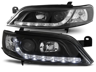 Headlights for Opel Vectra B 1999 2000 2001 2002 VR-1446 Daylight Black