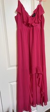 Forever 21 Plus Size 0X Hot Pink High Low Pretty Evening Dress BNWT