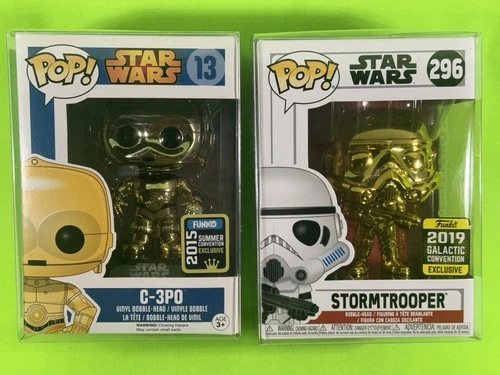 Funko Pop C-3PO Stormtrooper Star Wars Bundle 2015 SDCC EX 2019 Galactic 13 296
