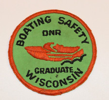 Wisconsin Boating Safety Course Graduate, Round Vintage Patch