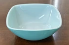 Vintage PYREX Small Square #410 Turquoise Blue Serving/Dip 12 Oz Dish/Bowl