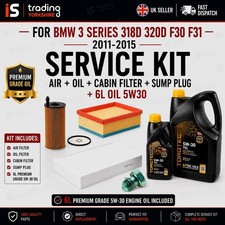 FOR BMW 3 SERIES 318D 320D F30 F31 2011-2015 FULL SERVICE KIT FILTERS + 6L OIL