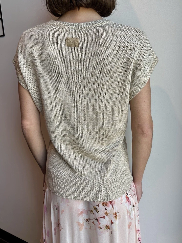 D&G Viscose Linen Knit Top Sweater Size L - Image 3 of 4