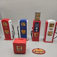 Alpia Bergamo Italian made Mobil oil gas vintage gas station pump set VERY RARE