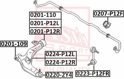 FEBEST 1999-2004 NISSAN MAXIMA TRAGGELENK VORNE UNTERLENKER 0220-2Y4