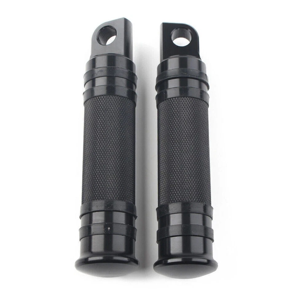 Soportes de estriba estilo montaje macho CNC aptos para Harley Cross Bones Electra Glide negro Foto 3 de 4