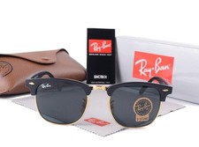 Ray-Ban RB3016 Wayfarer Sunglasses Black Frame Glass Green Lens with packaging