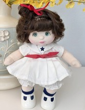 Bambola My Child 1986 US Mattel🌷RESTAURATA occhi d'acqua bruna topknot vestito marinaio