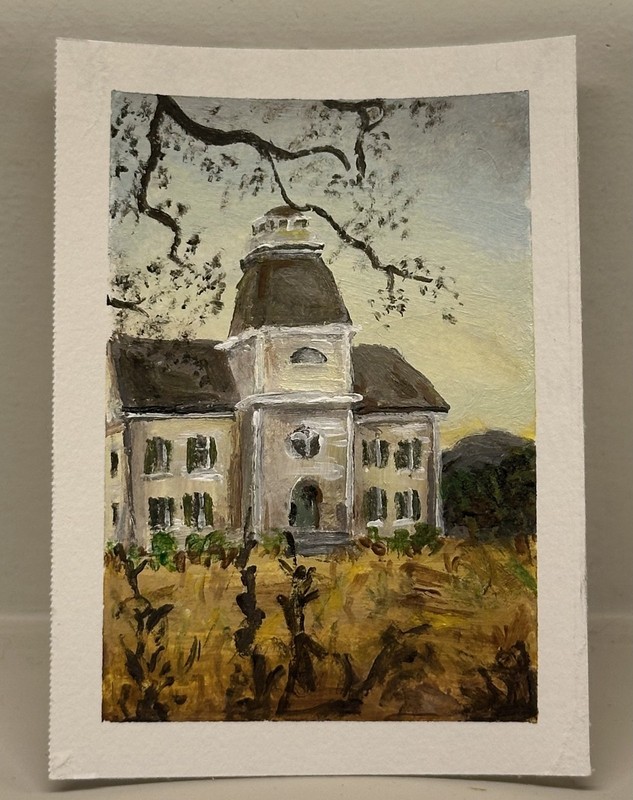 ACEO Original, Roanoke House, Acrylic mini painting 2.5x3.5 by Alaina Hamilton