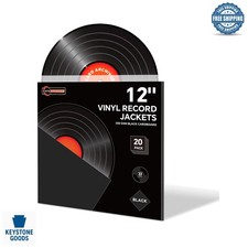20 Pcs 12-Inch Vinyl Record Jackets - Archival 350GSM Cardboard Sleeves for L...