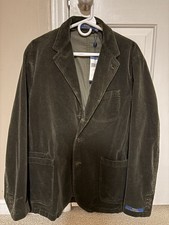 Polo Ralph Lauren Men's 42L Olive Green Corduroy Blazer/Sport Coat New, Tags