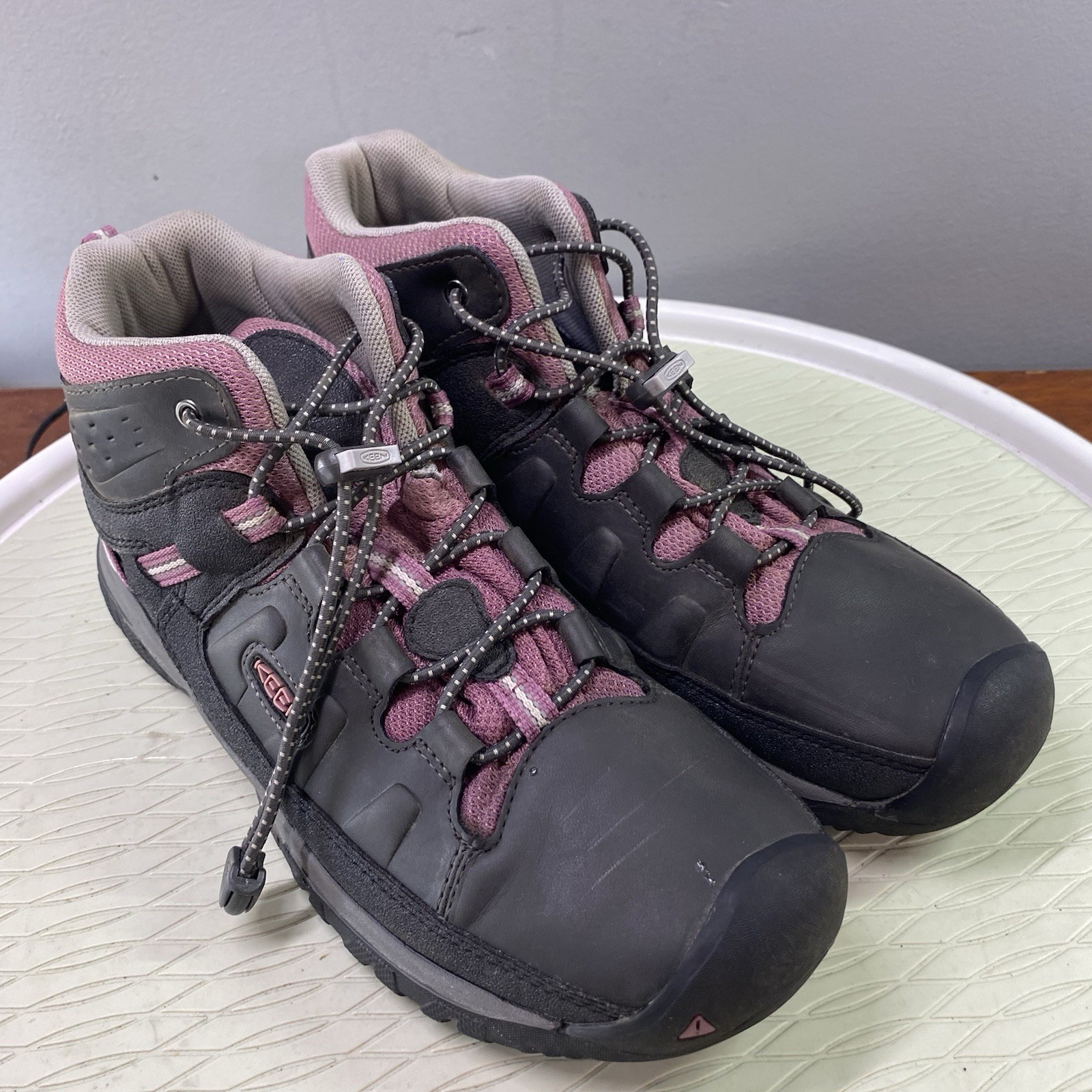 Scarpe da passeggio Keen Hiking Trail da donna grigio antracite e rosa taglia 6 US 5 UK 38