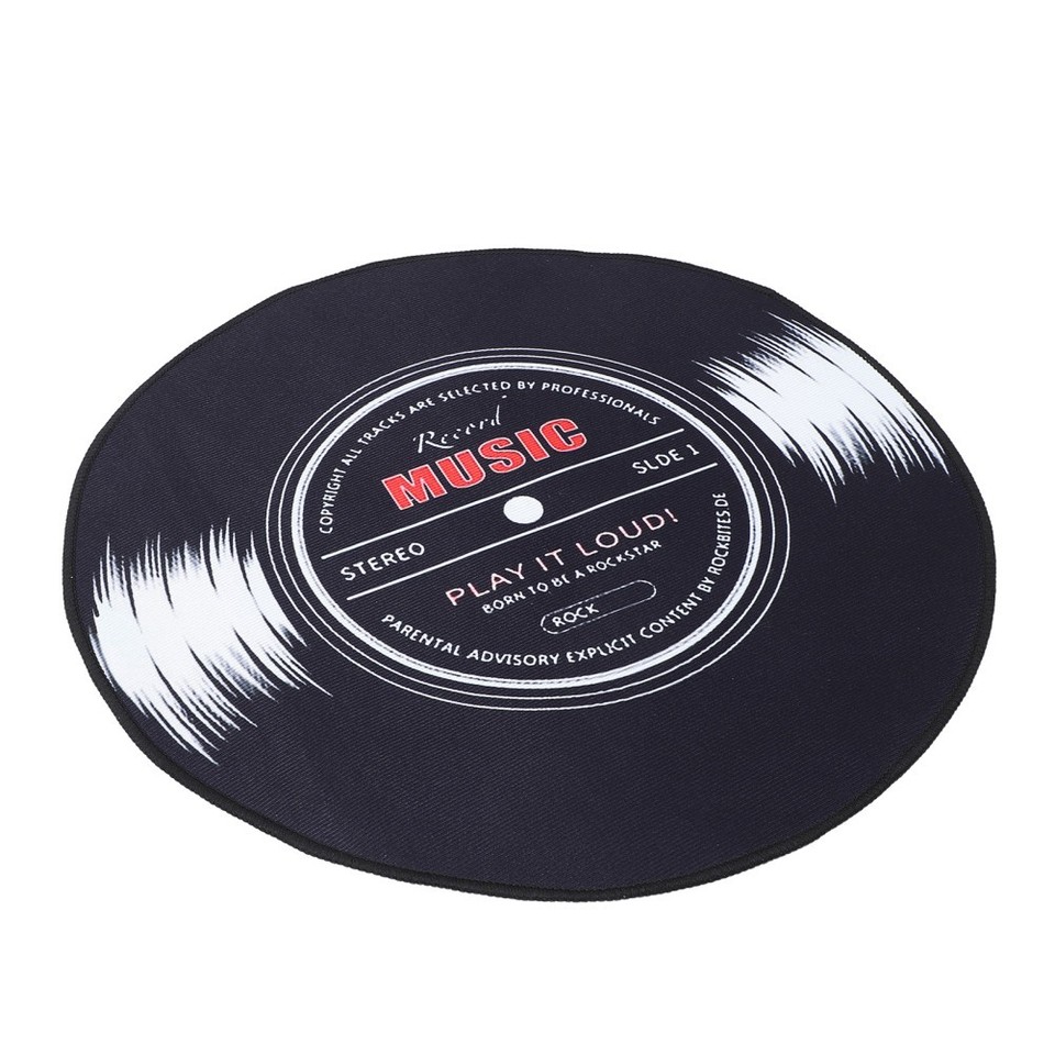 Vinyl Muisc Rug Vinyl Record Rug - 22.8x22.8 Inch Washable Music Room Floor Mat Black ...