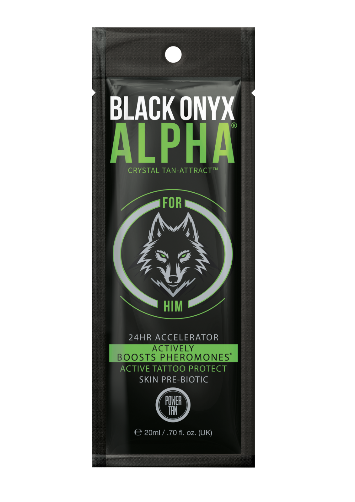 Power Tan Black Onyx Alpha Tingle Free Tanning Accelerator Lotion for Men 20ml