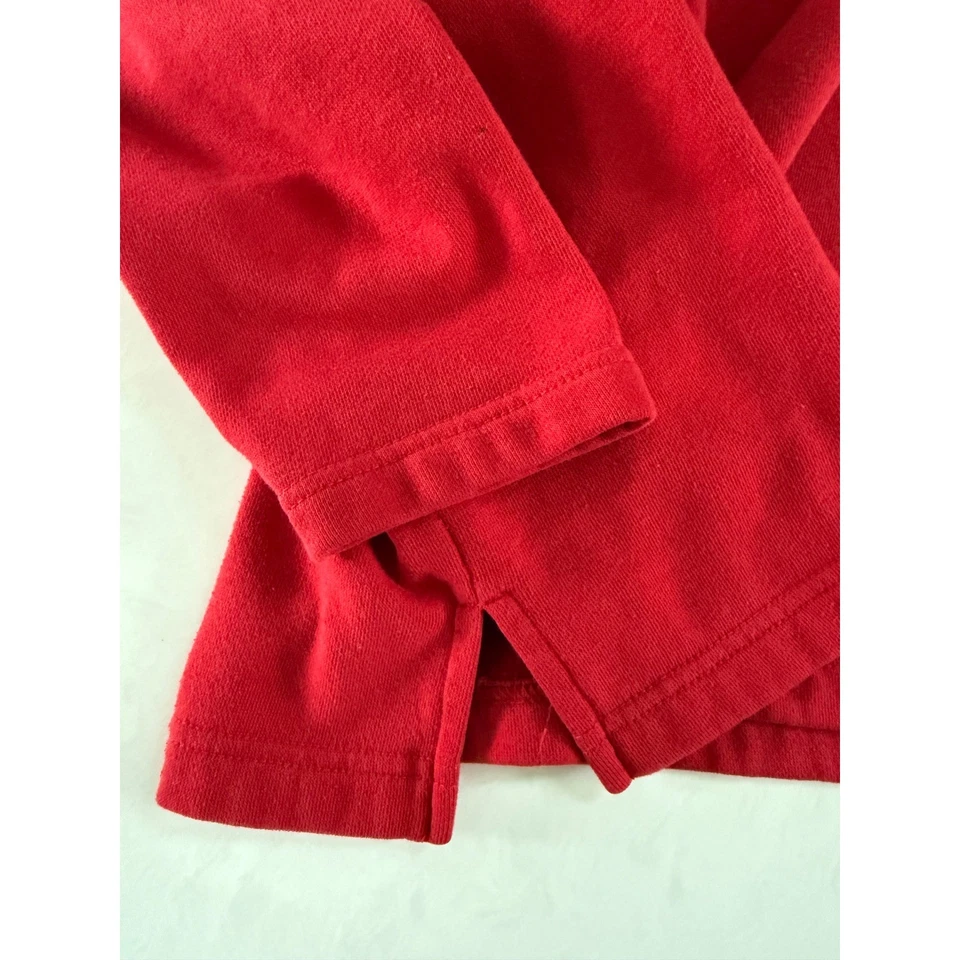 VTG Basic Editions Holiday Sweatshirt Christmas Red Snow Embroidered Size XL - Image 4 of 4