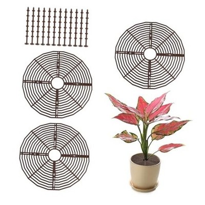 3 Pcs Plant Pot Grid Soil Protector Covers Cuttable Flower Cover from Animals 