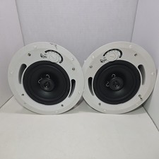Used TruAudio CL-70V-6UL - 70 Volt 2-Way In-Ceiling Speakers - White Pair