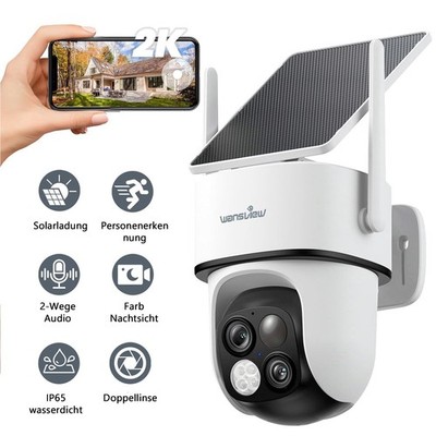 Wansview 3MP 2K FUNK WLAN WIFI IP CAMERA Outdoor AUßEN Solar ÜBERWACHUNGSKAMERA