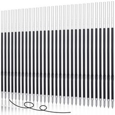 30 Piece Black Ink Pen Refills, 1 mm Ballpoint Refills Replacement Ballpoint