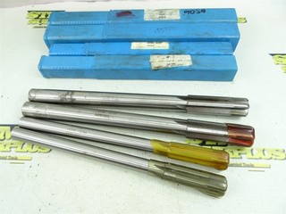 LOT OF 4 HANNIBAL CARBIDE TIPPED CHUCKING REAMERS .6288" TO .9039" DIA
