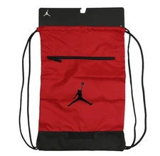 JORDAN Jumpman Logo Sport Gym Sack Bag Red Black Bred