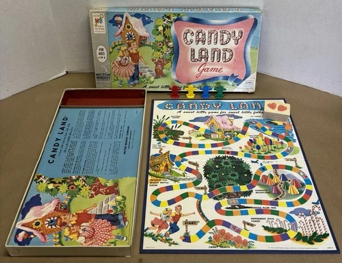 Vintage 1955/1962 Milton Bradley Candy Land Board Game 100% Complete 4700