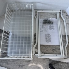 Tier Sliding Basket Organizer White Stackable Storage Drawer New