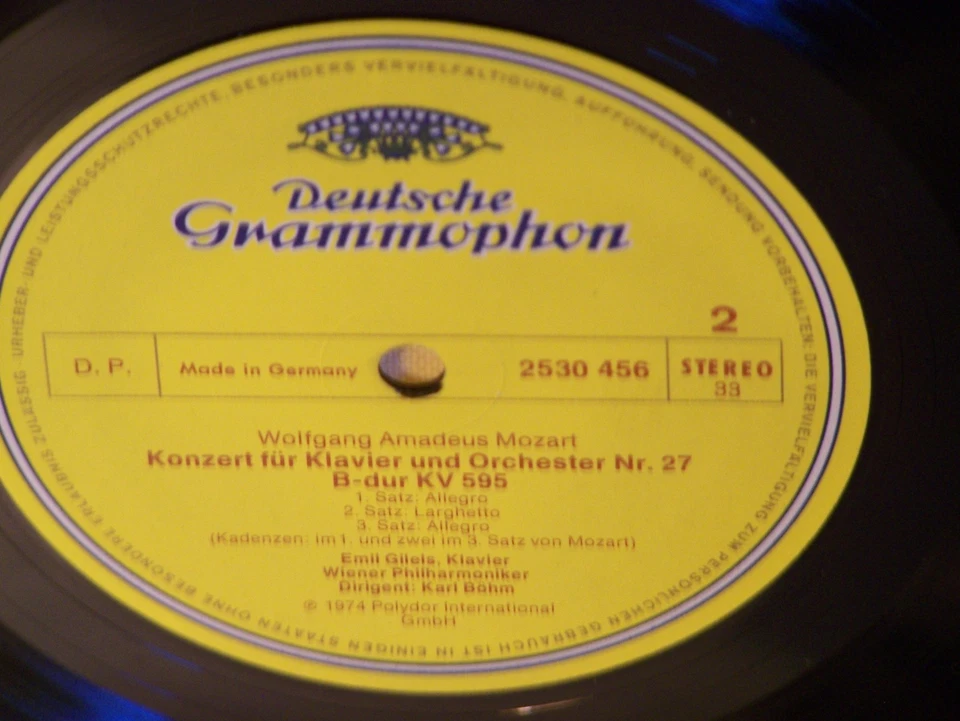 Mozart Piano Concerto K595 2 Piano Con. K365 Emil Gilels Rosette DGG RARE PROMO! - Image 4 of 4