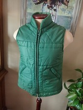 Vintage Sears Men's Store Puffer Vest Sz S Green 80s Hipster Trucker Workwear