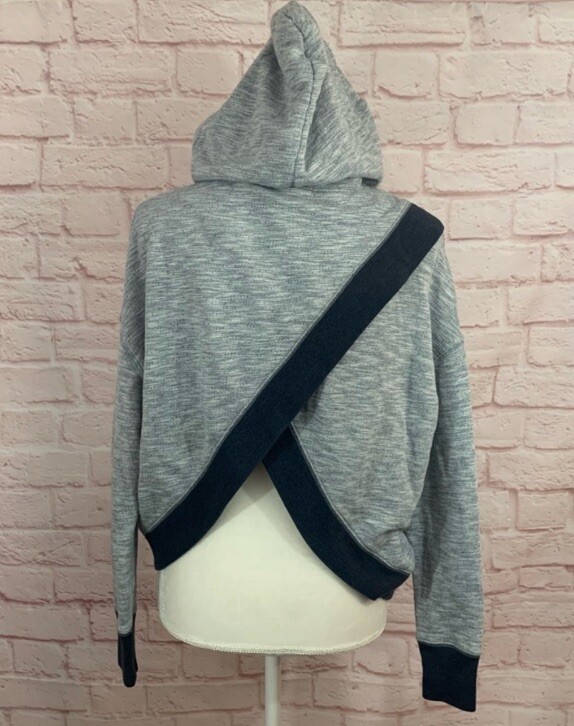 Banana Republic womens hoodie sweatshirt heather gray top size Small