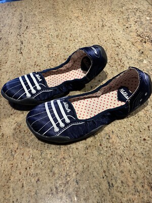 KILLAH Ballerinas Gr.36  TEXTIL Sommer blau-weiß NEU