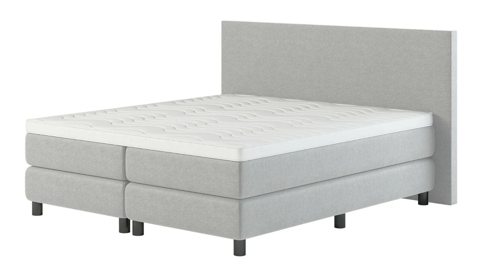 Boxspringbett Florenz T 7 Zonen Taschenfederkern Matratze grau 180x200 Topper - Bild 2 von 4