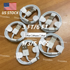 For Apple iPhone 14 13 12 11 XR 8 7 6 USB Charging Cord 3/6Ft Charger Cable Lot