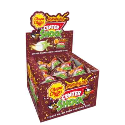 Chupa Chups COLA Center Shock Sour Flavour Box 100 pcs x 4g / 400g / 14.10oz