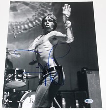 IGGY POP SIGNED AUTHENTIC 11X14 PHOTO B THE STOOGES FUN HOUSE BECKETT COA BAS