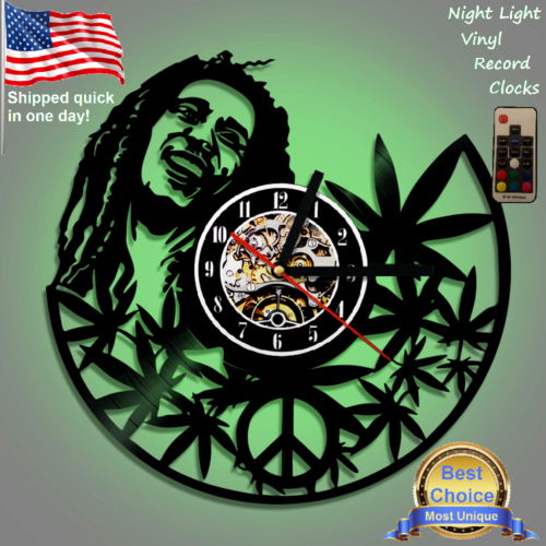 Bob Marley LP Vinyl Record LED clock legend t shirt CD poster book vintage art - Picture 1 of 5