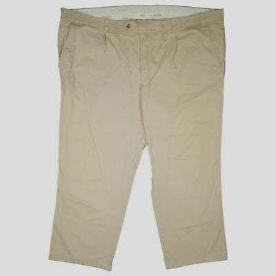 Eurex BRAX 347 Stretch Summer Trousers Chino Fabric 32U W50 L28 Beige Plus Thin