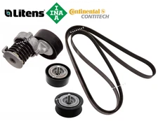 OEM Belt Tensioner & Idler Pulley Drive Belt Kit for Mercedes C250 SLK250