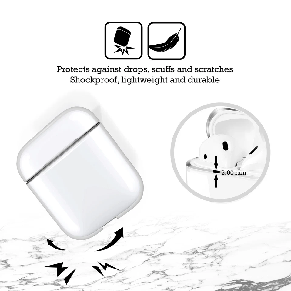 FUNDA OFICIAL DE CRISTAL DURO TRANSPARENTE CON LOGOTIPOS DE PELÍCULAS DE LA LIGA DE LA JUSTICIA PARA AIRPODS Foto 2 de 4