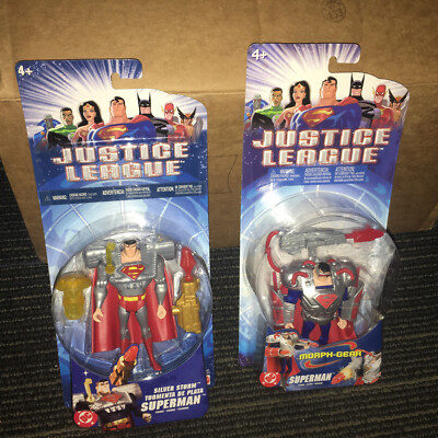 JUSTICE LEAGUE MORPH-GEAR & SILVER STORM VARIANT SUPERMAN ACTION FIGURE DC COMIC
